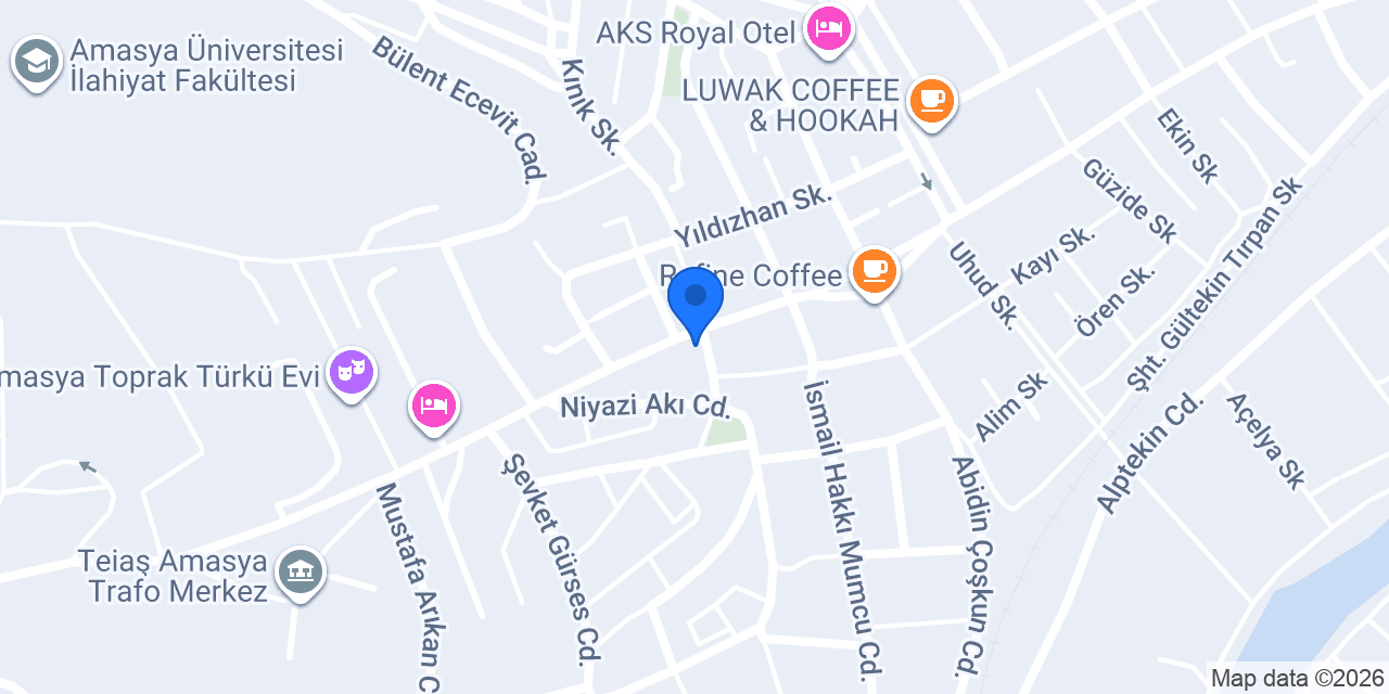 Taş Devri okey salonu ve cafe konumu