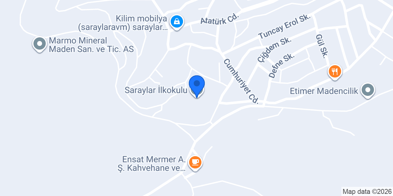 Saraylar İlkokulu konumu