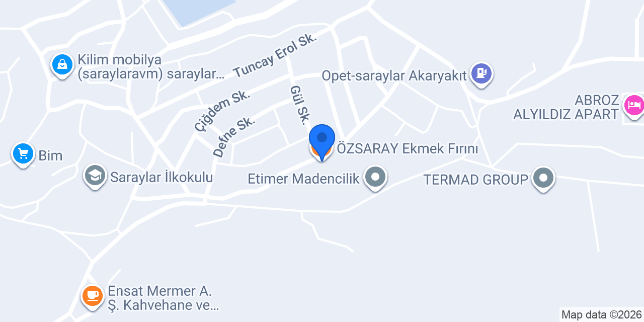 ÖZSARAY Ekmek Fırını konumu