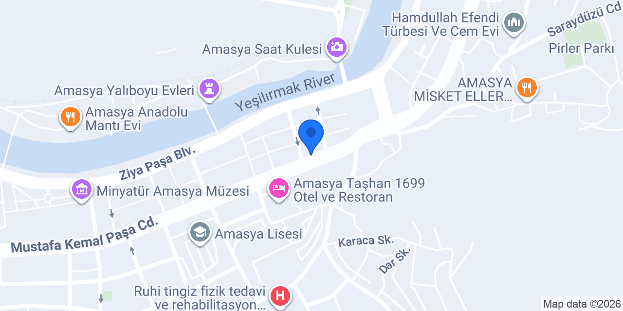 Albaraka Türk Amasya Şubesi konumu