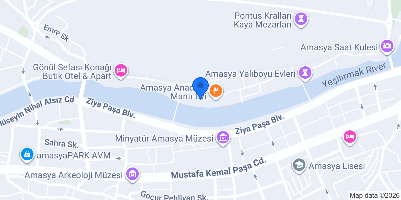 Amasya Sanat Merkezi konumu