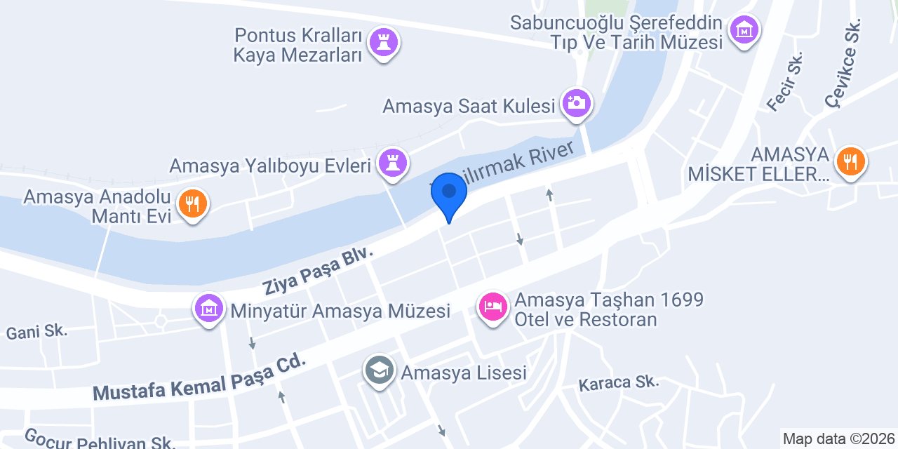 Yapı Kredi - Amasya Şubesi konumu