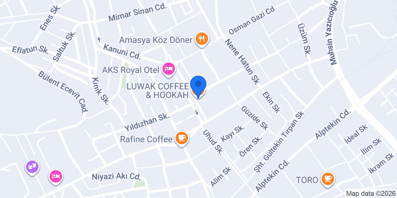 LUWAK COFFEE & HOOKAH konumu