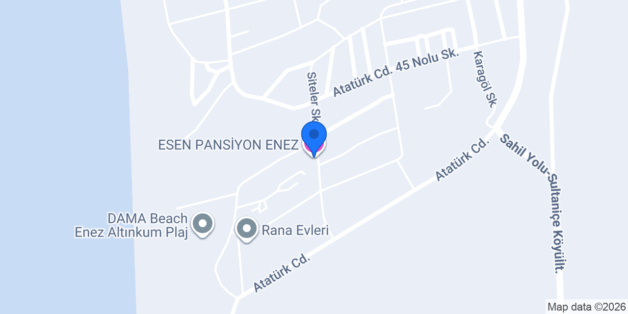 ESEN PANSİYON ENEZ konumu