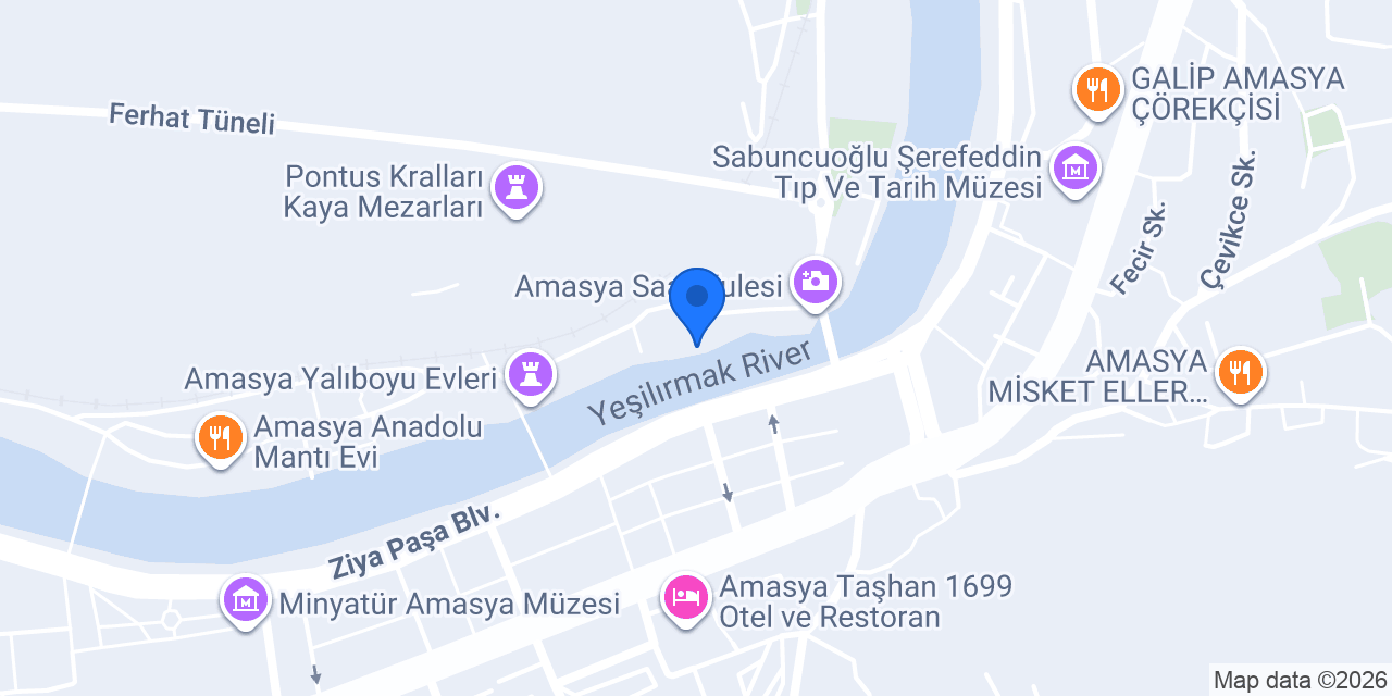 RUBY OTEL AMASYA konumu