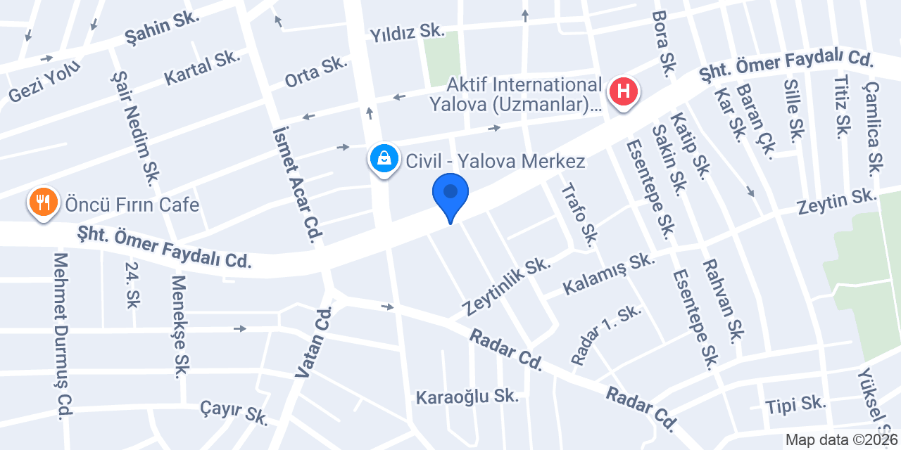 Yalova Moda Mobilya konumu