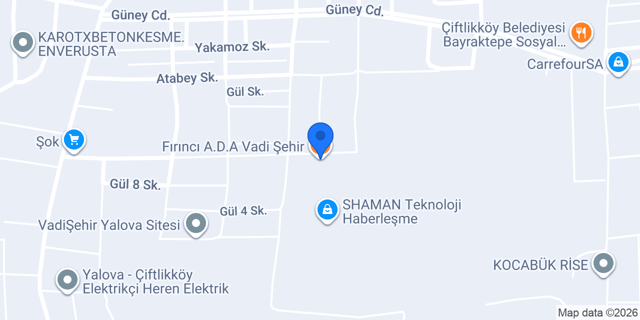 Fırıncı A.D.A Vadi Şehir konumu