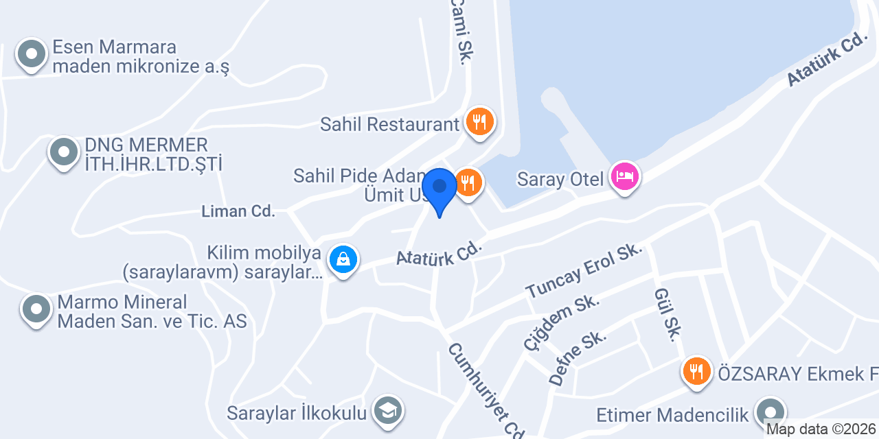 Saraylar Yapı Dekorasyon konumu