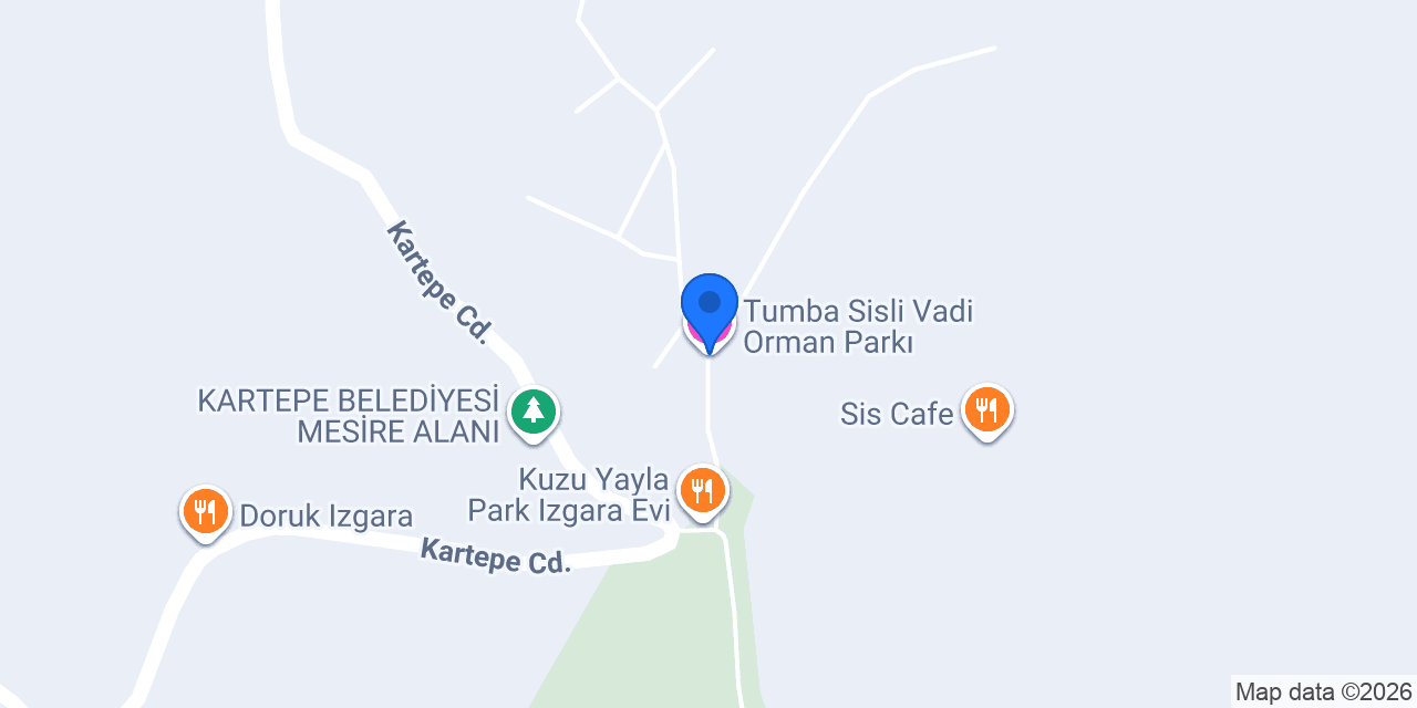 Tumba Sisli Vadi Orman Parkı konumu