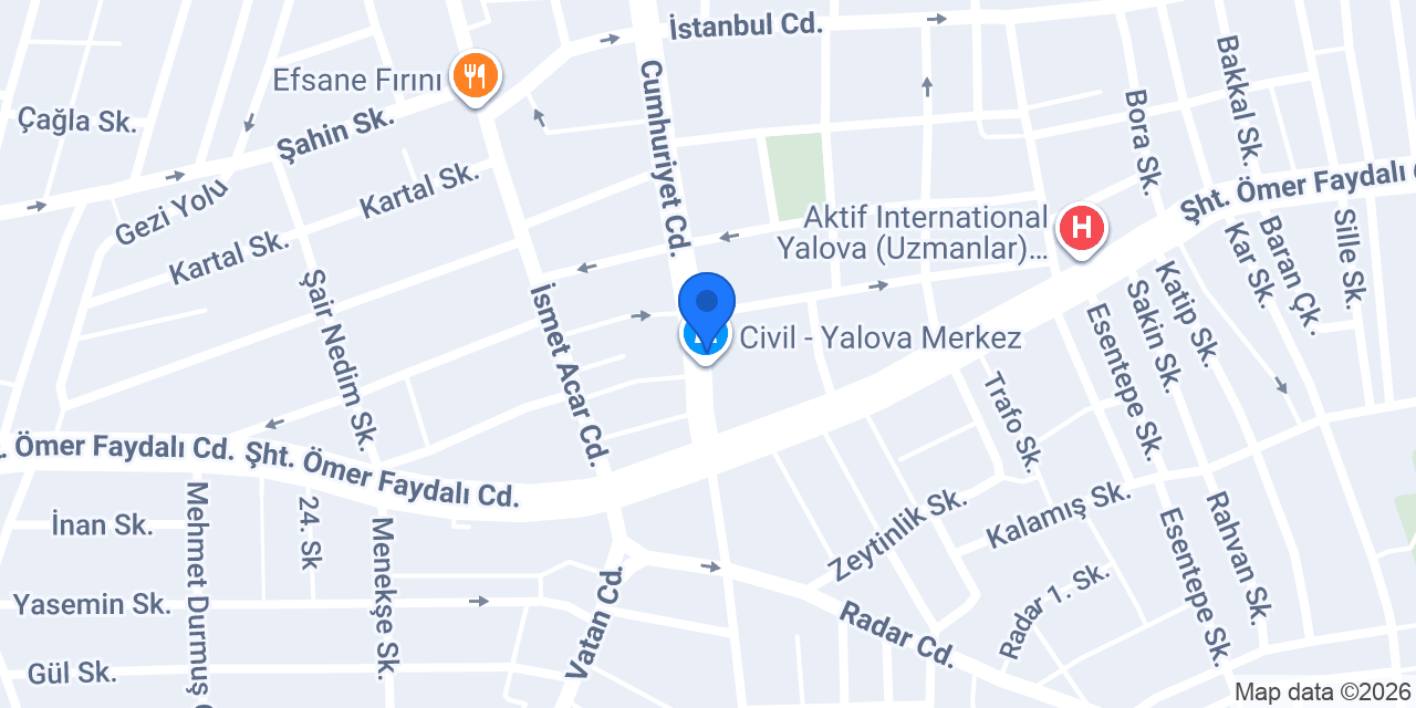 Yalovapark AVM konumu