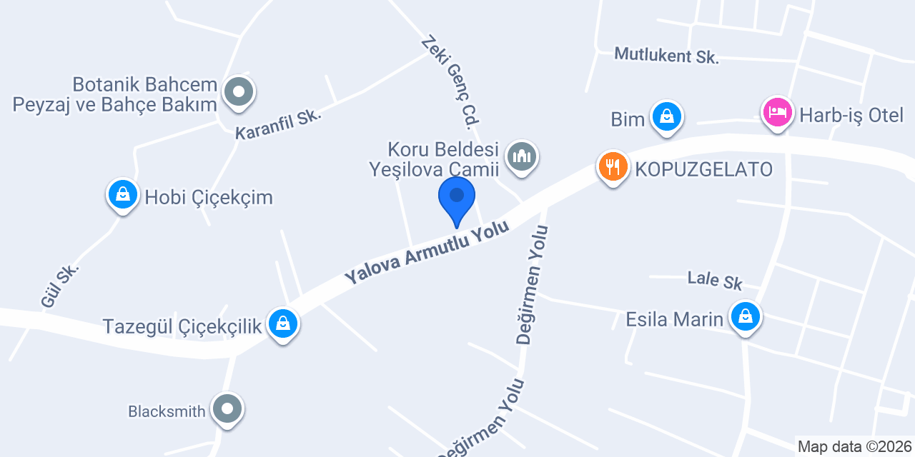 Ersan çiçekçilik konumu