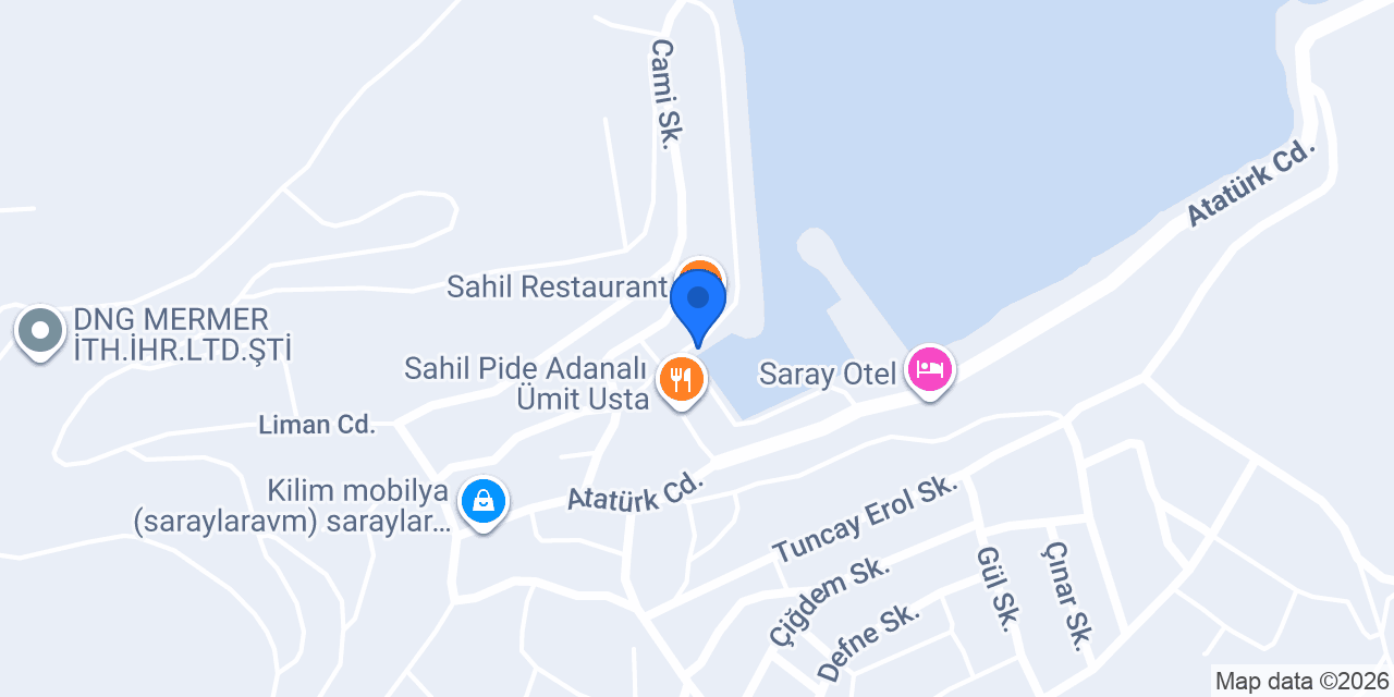 Saraylar iskelesi konumu