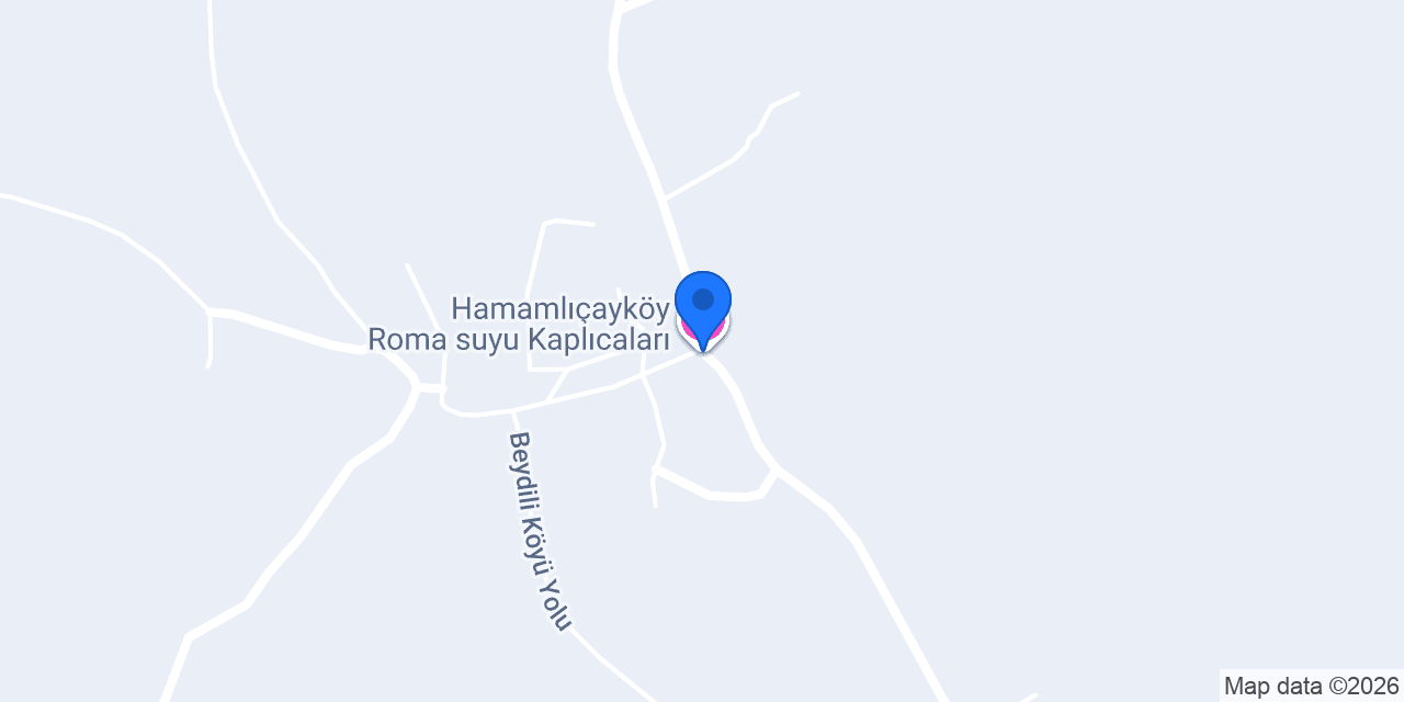 Hamamlıçayköy Roma suyu Kaplıcaları konumu