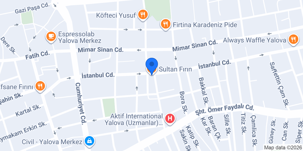 Sultan Fırın konumu