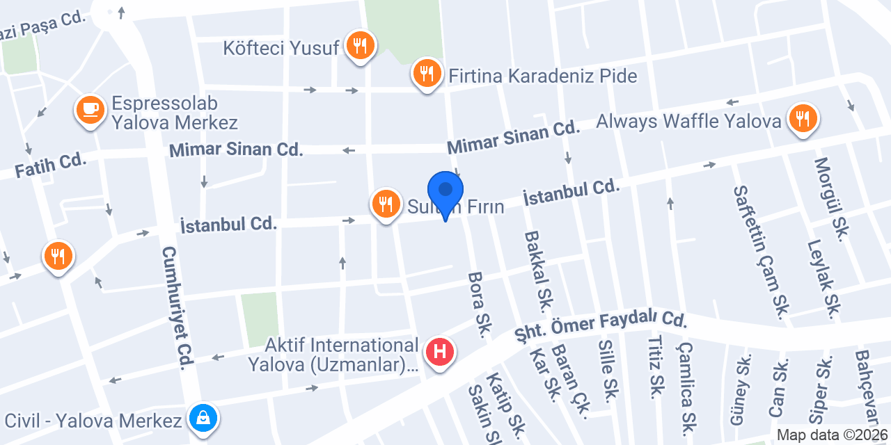Bursa Kebap Evi Yalova Vega Avm konumu