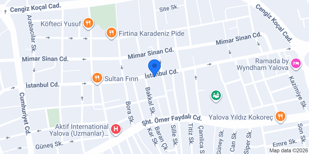 Yalova 5.noterliği konumu