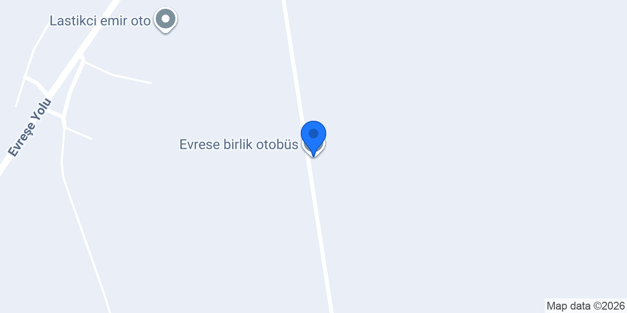 Evrese birlik otobüs konumu