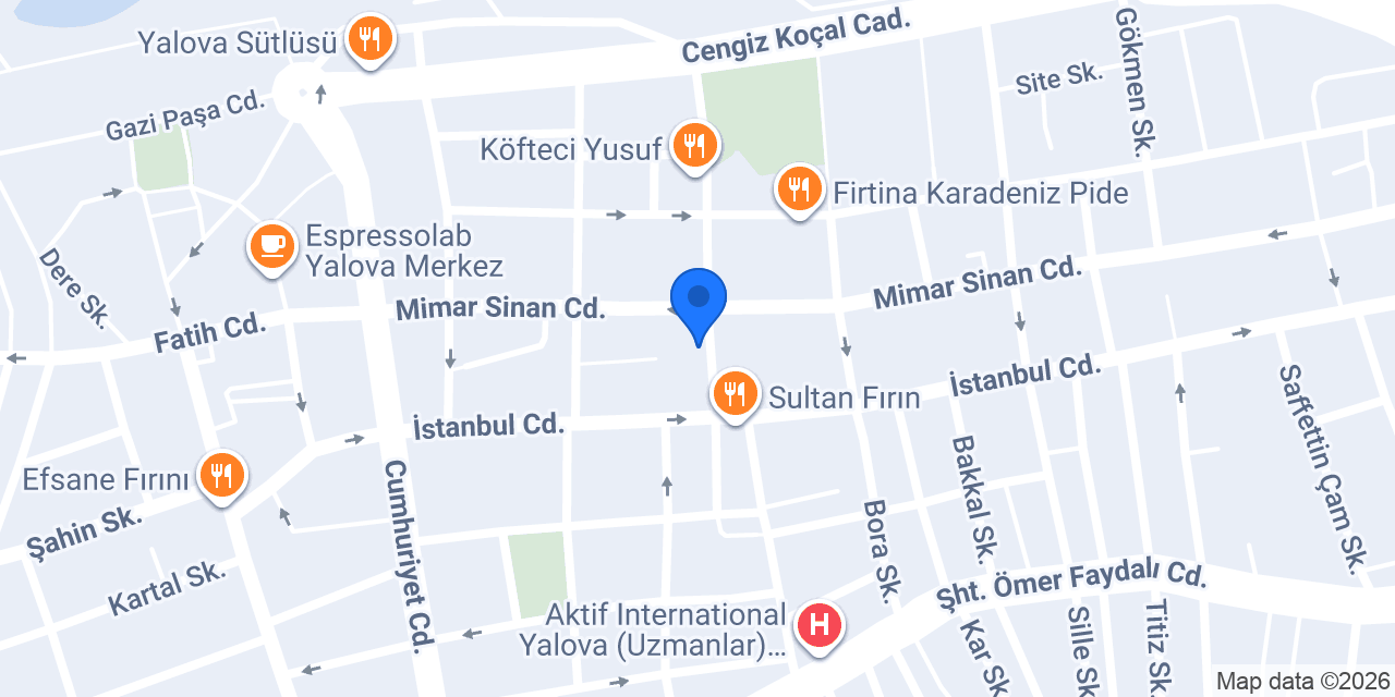Eminevim Yalova Şube konumu