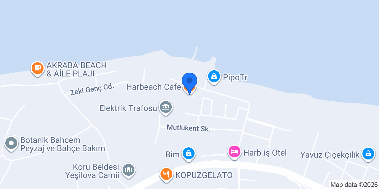 Harbeach Cafe konumu