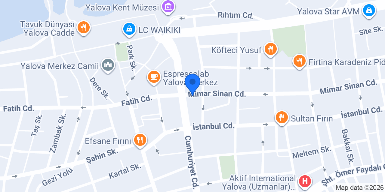 Çikolata Aşkı Yalova konumu