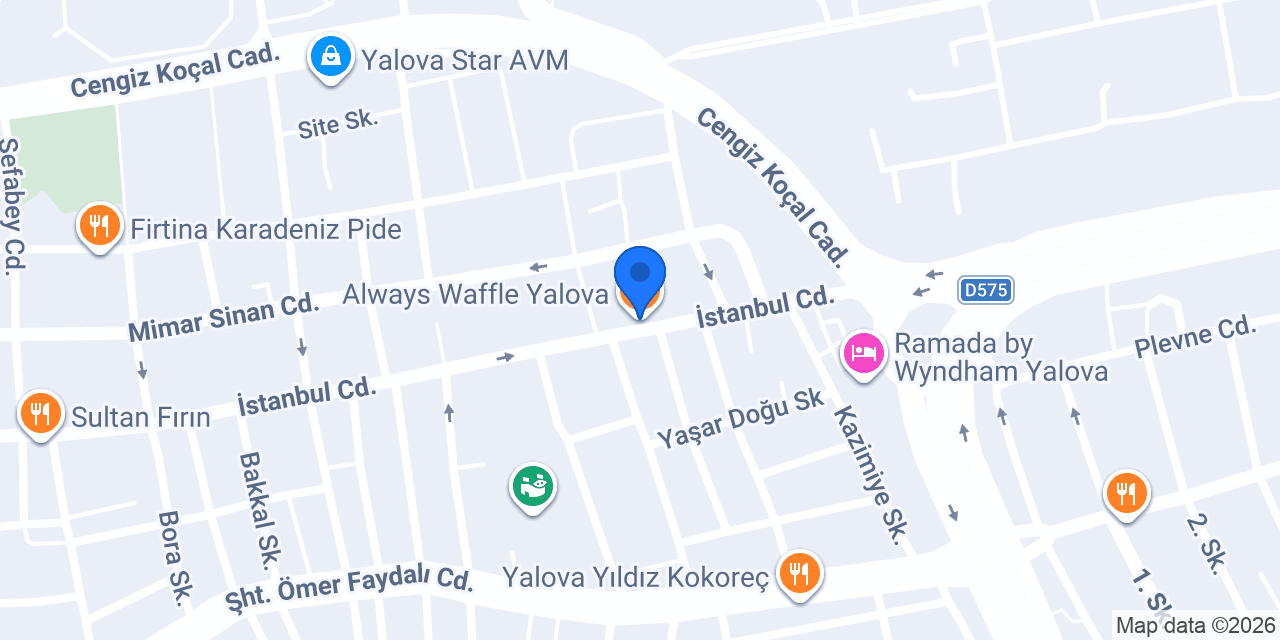 Always Waffle Yalova konumu