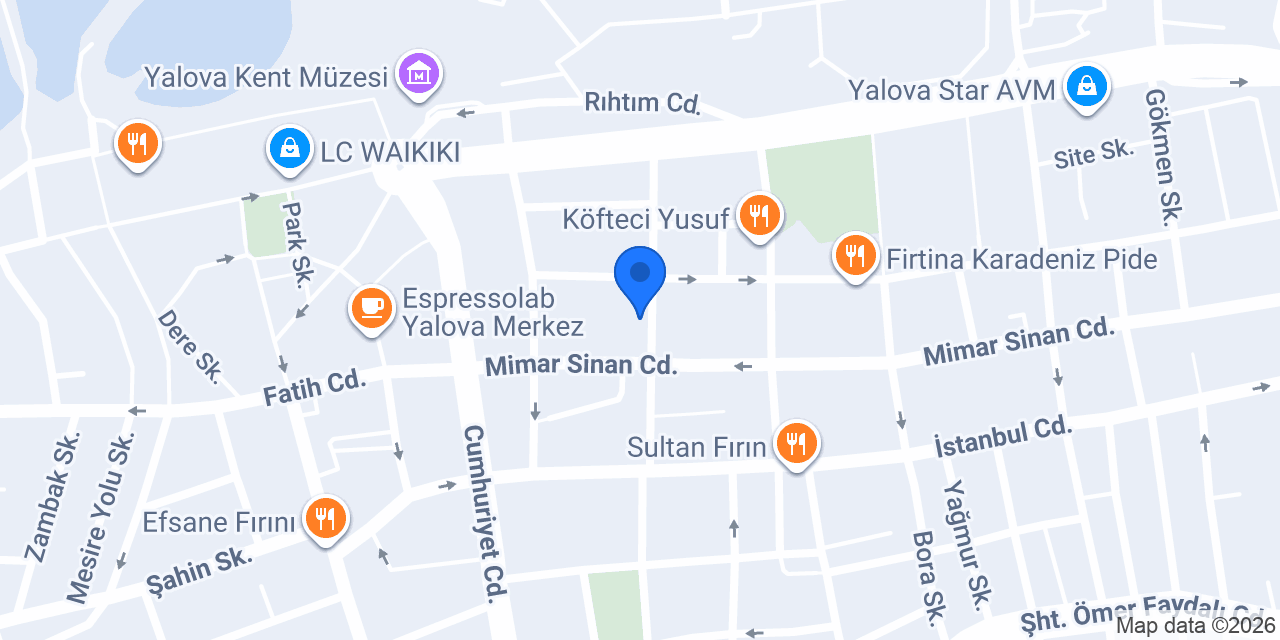 Sedef Kurutemizleme konumu