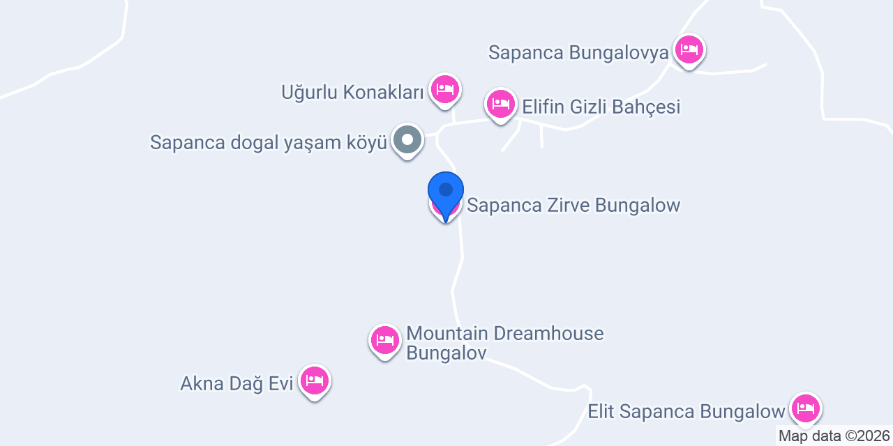 Sapanca Zirve Bungalow konumu