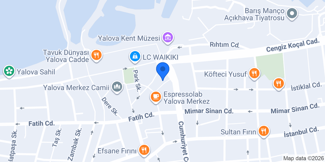 Pera Line Yalova konumu