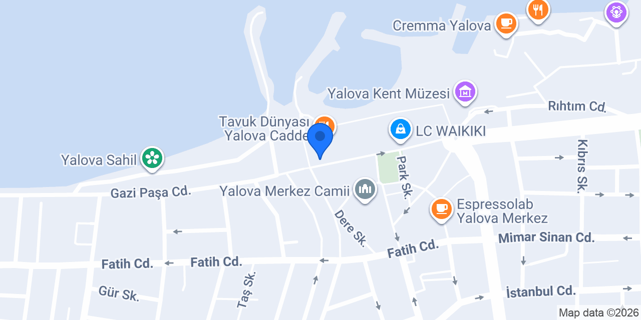 Ptt Yalova Şubesi konumu