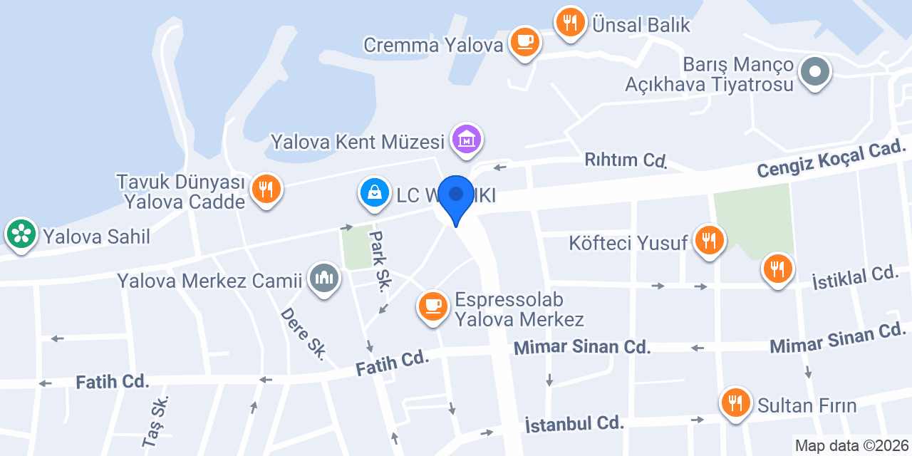 Ziraat Katılım Yalova Şubesi konumu