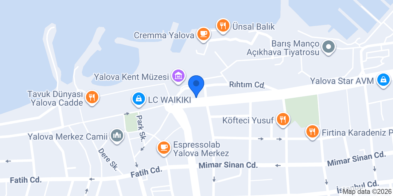 Türkiye Finans Yalova Şubesi konumu