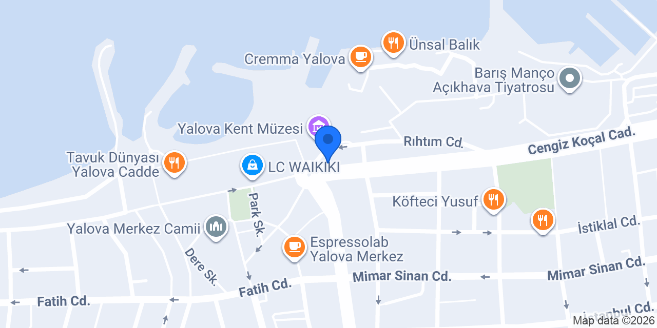 TEB Yalova İskele Şubesi konumu
