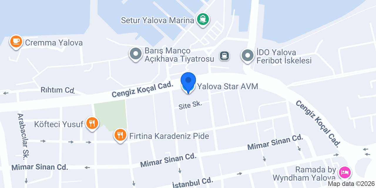 Yalova Star AVM konumu