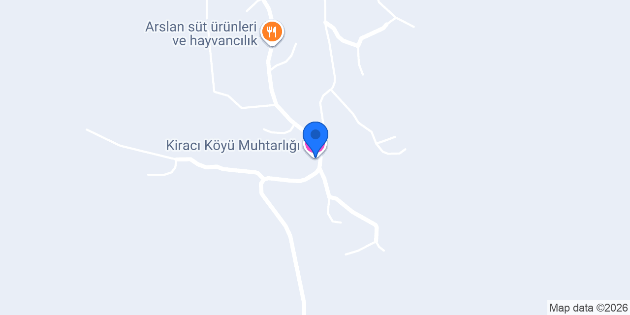 Kiracı Köyü Muhtarlığı konumu
