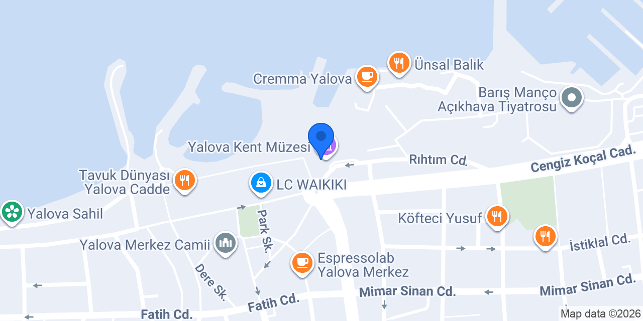 Yalova Kent Müzesi konumu