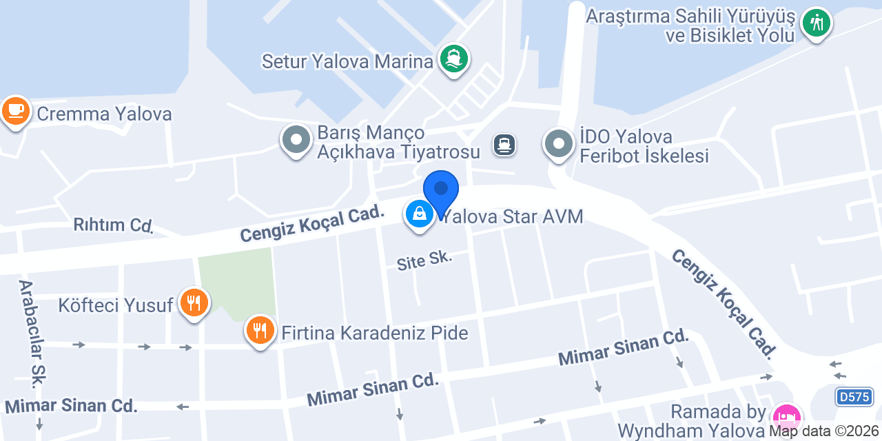 ebebek Yalova Star AVM konumu