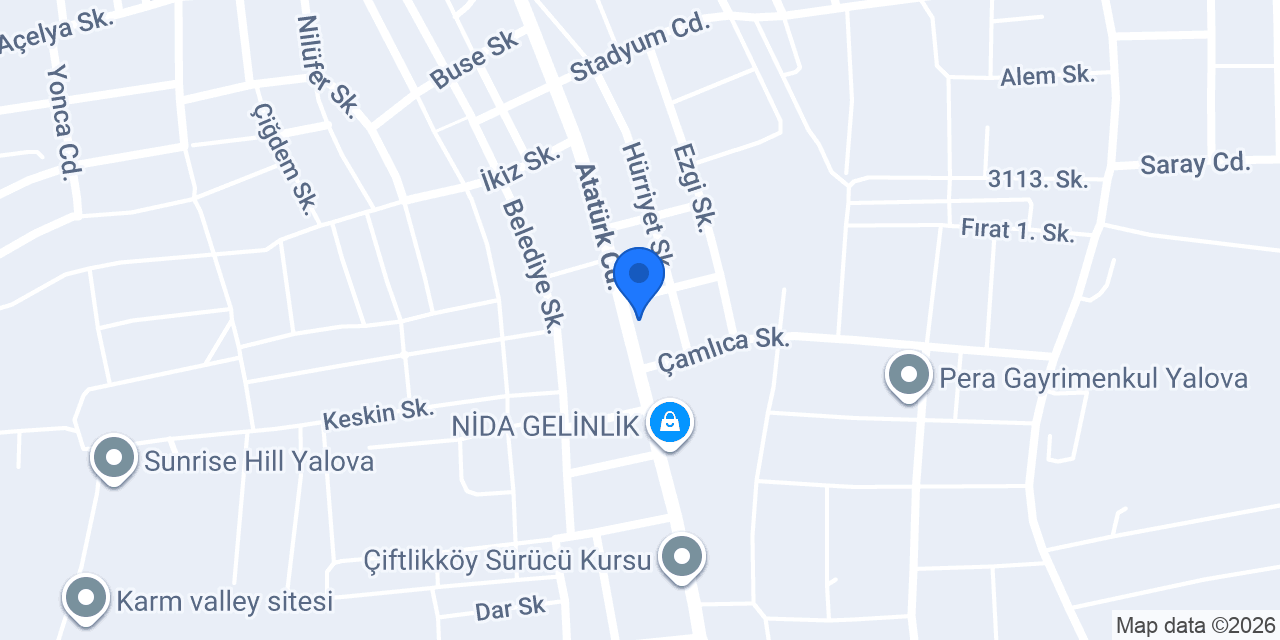 Bülent Börekçilik Yalova Çiftlikköy konumu