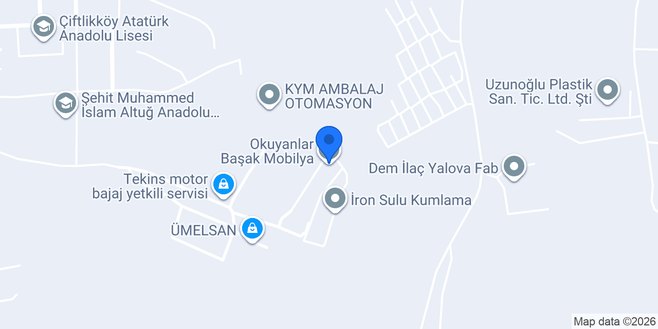 Okuyanlar Başak Mobilya konumu