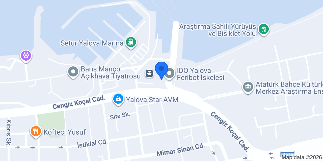Yalova İDO Kahve Dükkanı konumu