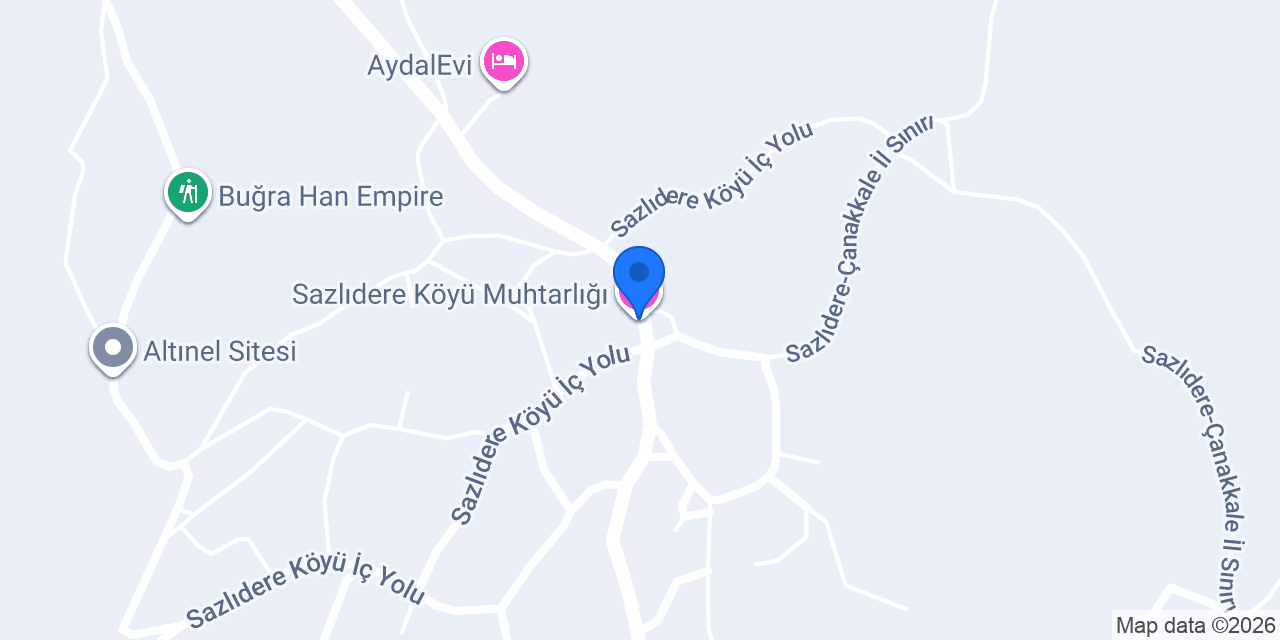 Sazlıdere Köyü Muhtarlığı konumu