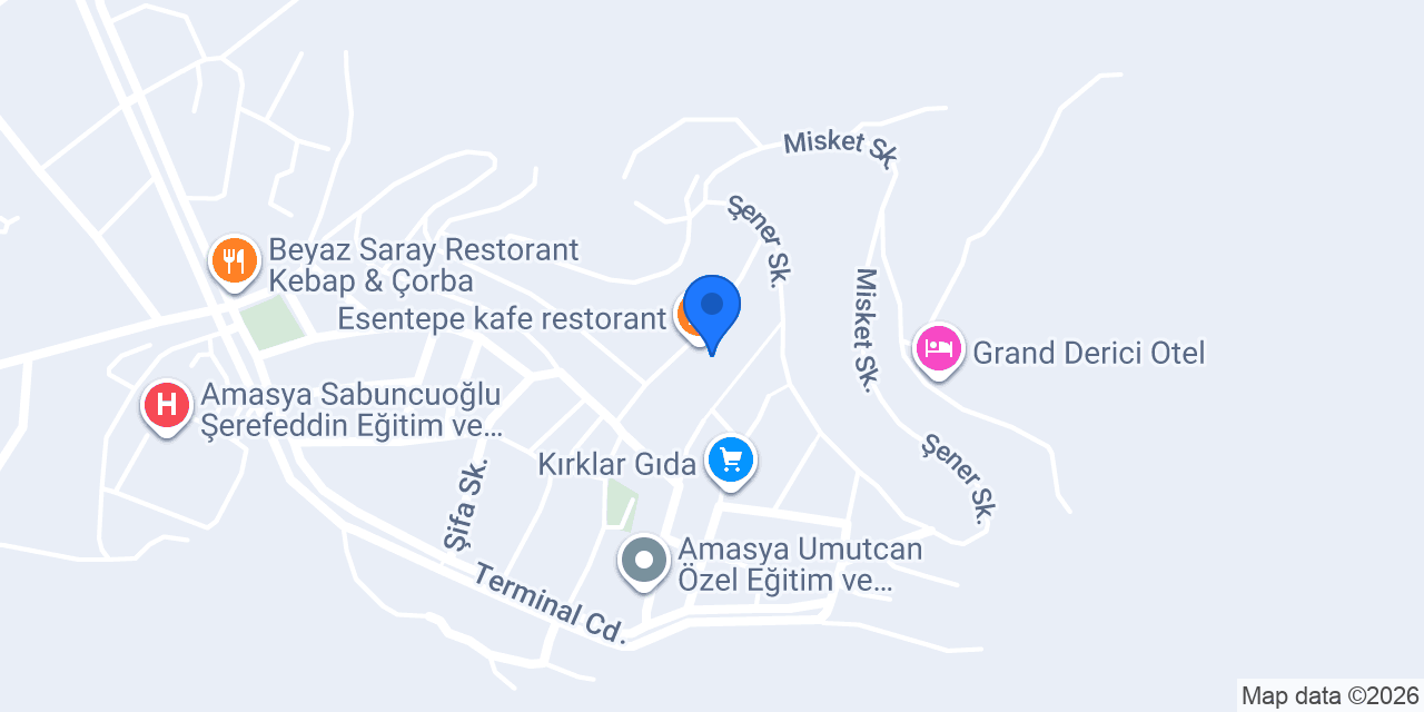 Esentepe kafe restorant konumu