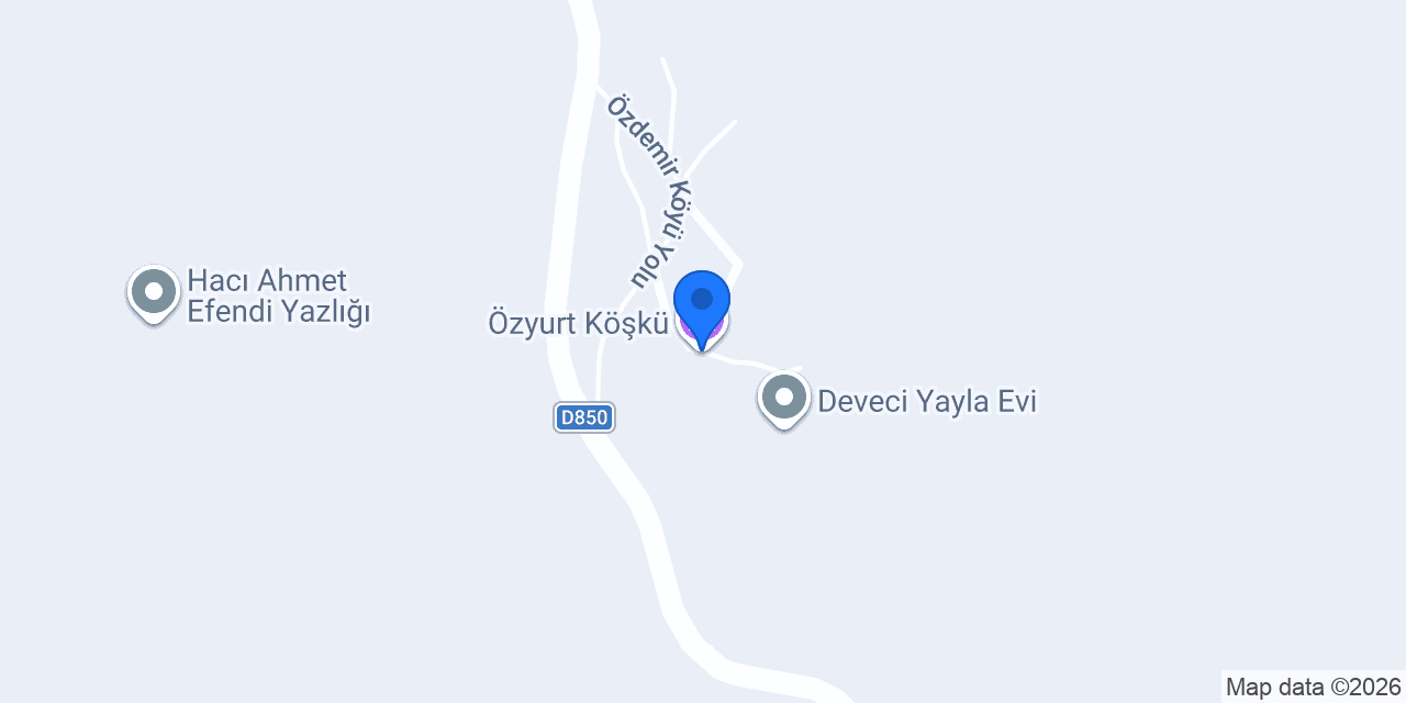 Özyurt Köşkü konumu