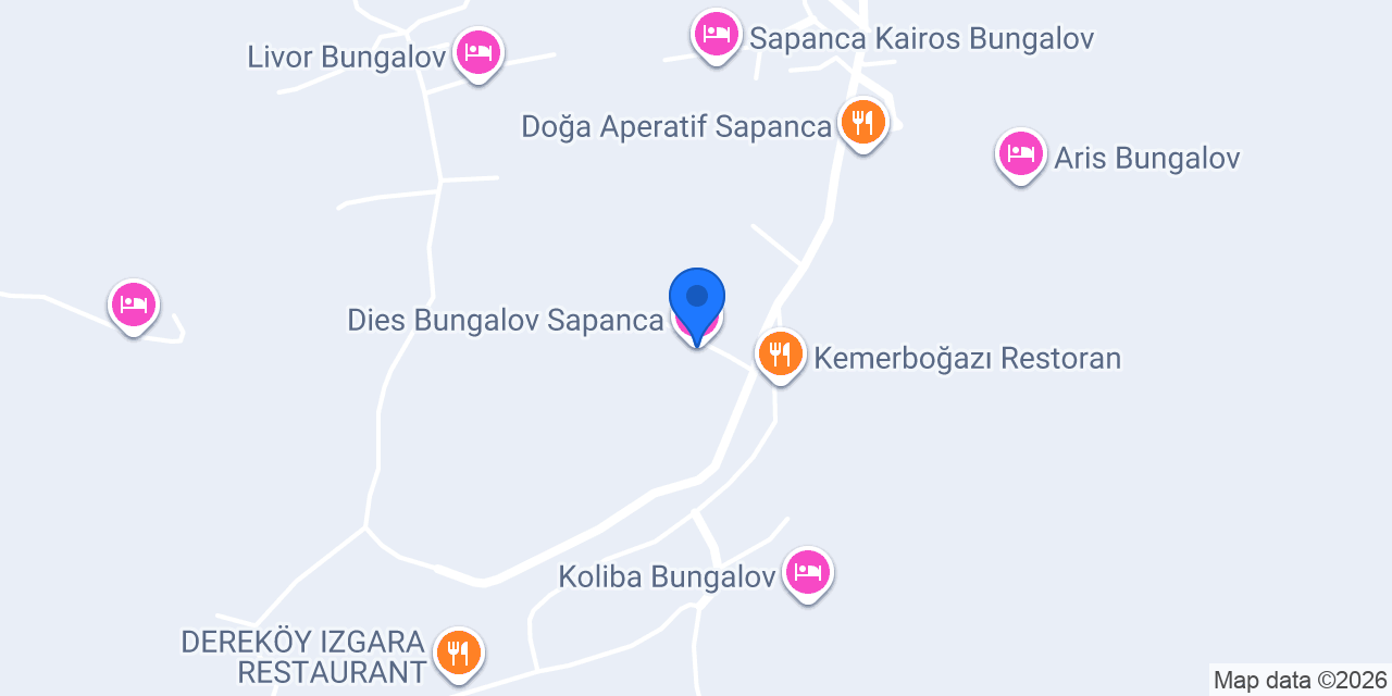 Dies Bungalov Sapanca konumu