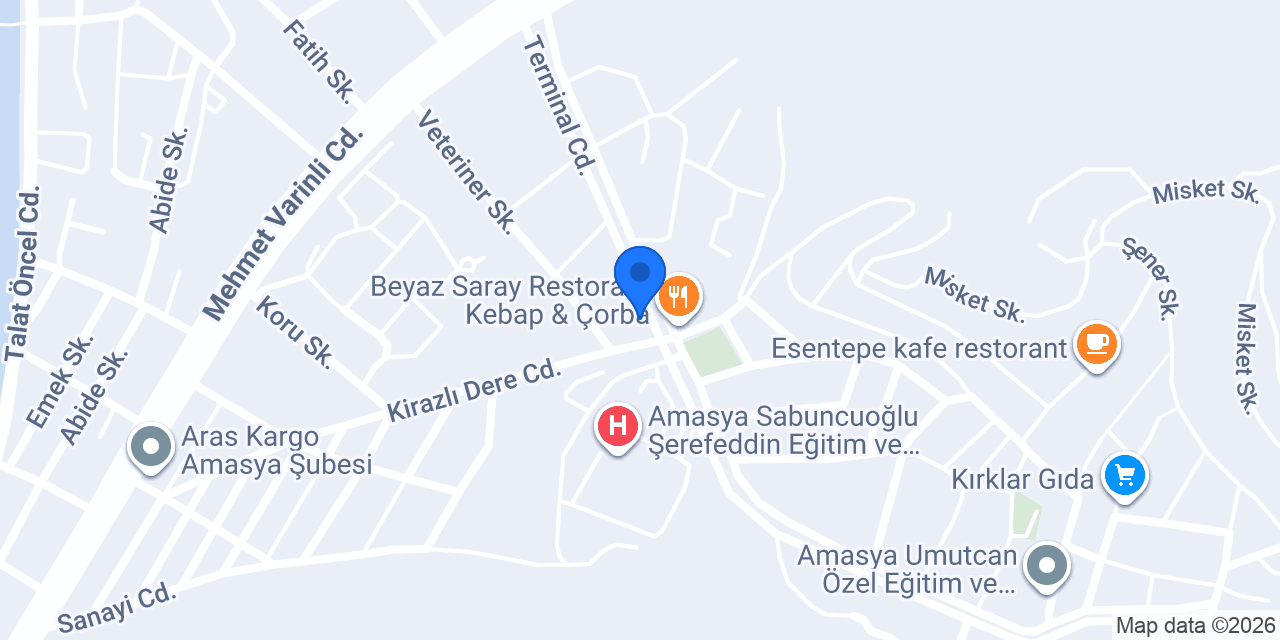 ZEYNEP OPTİK AMASYA konumu