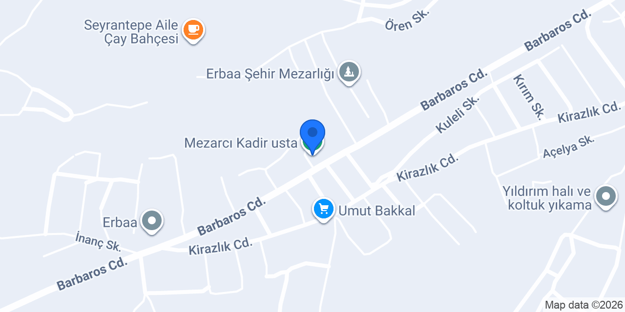 Mezarcı Kadir usta konumu