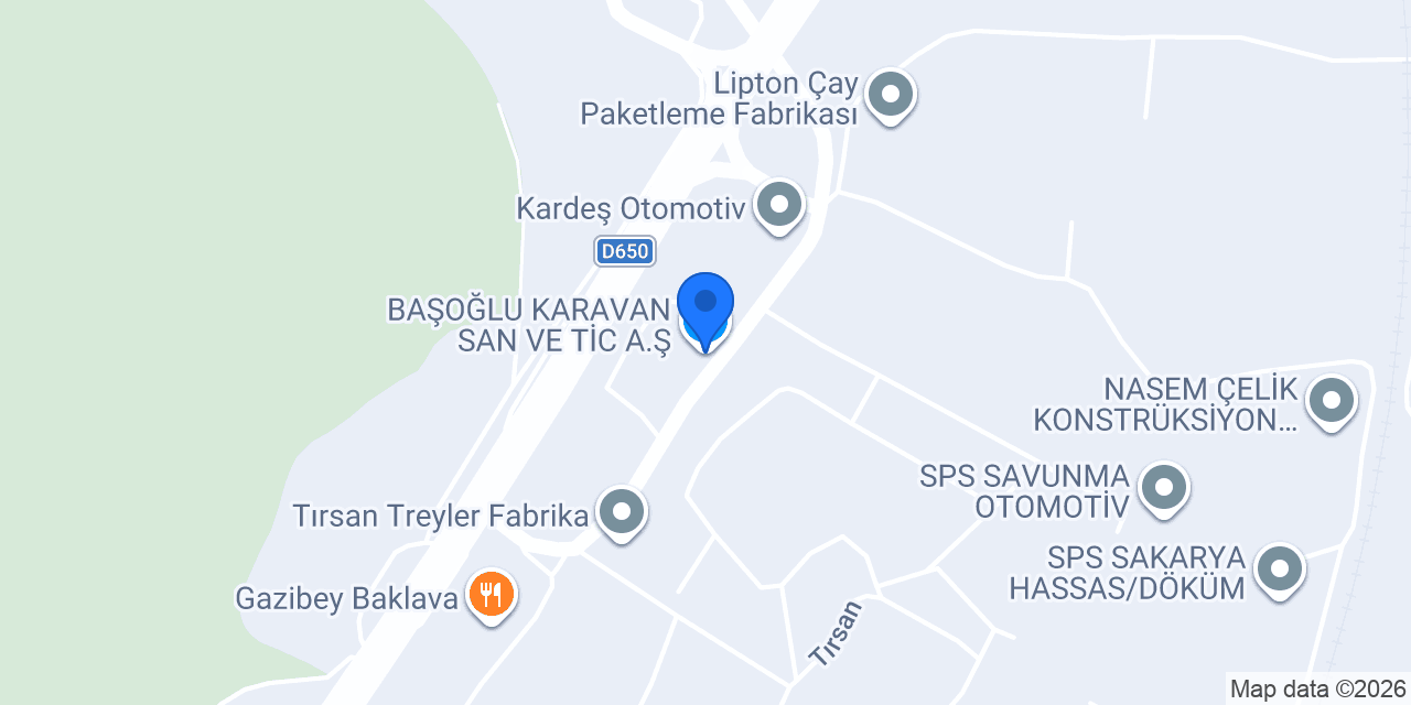 BAŞOĞLU KARAVAN SAN VE TİC A.Ş. konumu