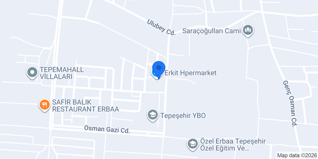Erkit Hpermarket konumu