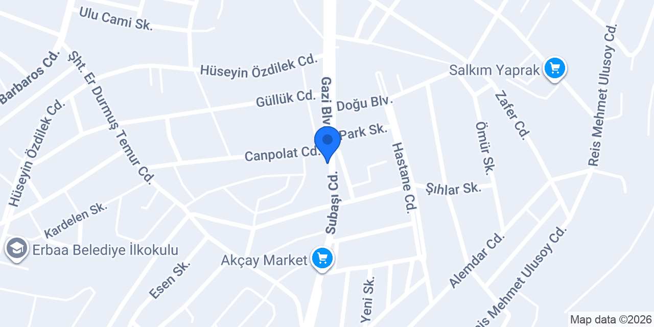 AYBARS OTOMOTİV ERBAA konumu