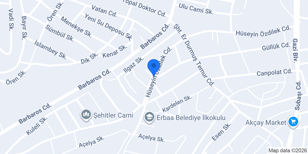 Hüseyin Özdilek İlköğretim Okulu konumu