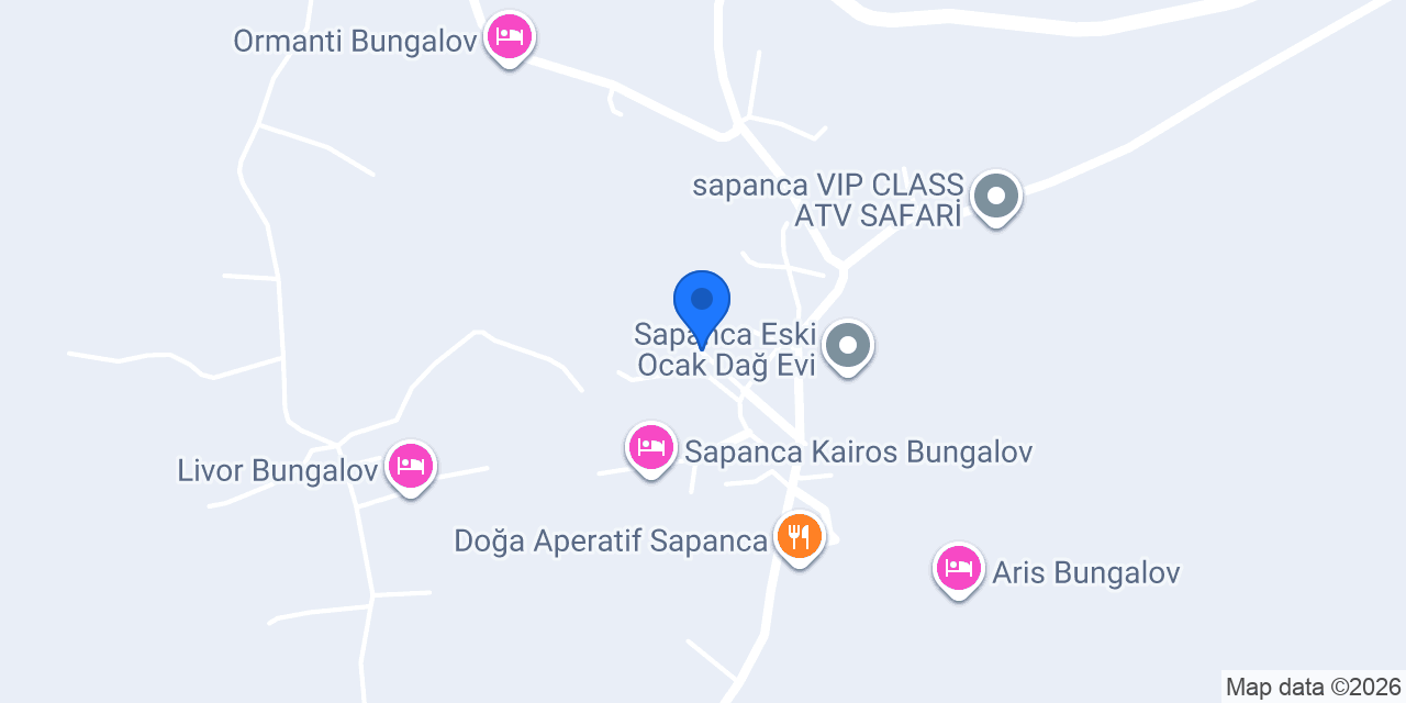 Sapanca Ekc suit bungalov konumu